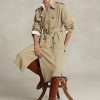 Khaki dámské kabáty Ralph Lauren Twill Khaki dámské kabáty Ralph Lauren Twill