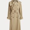 Khaki dámské kabáty Ralph Lauren Twill Khaki dámské kabáty Ralph Lauren Twill