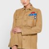Khaki dámské košile Ralph Lauren Pocket Detail Button Down