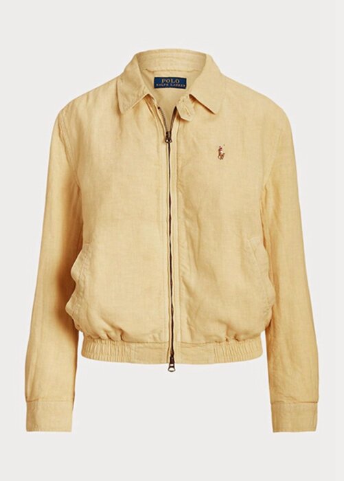 Khaki dámská plátěná větrovka Ralph Lauren Khaki dámská plátěná větrovka Ralph Lauren
