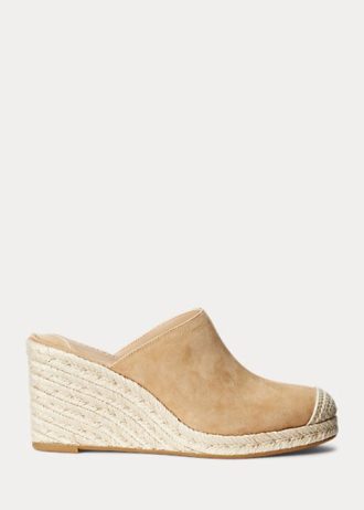 Khaki dámská Ralph Lauren Pennie Suede Espadrille