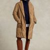 Khaki dámské Ralph Lauren The Water-Repellent Down Polo kabáty
