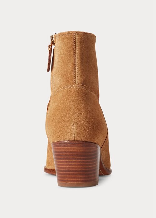 Khaki dámské semišové boty Ralph Lauren Lucille Khaki dámské semišové boty Ralph Lauren Lucille