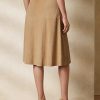 Khaki dámské sukně Ralph Lauren Aryiana Lamb-Suede
