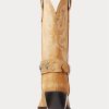 Khaki dámské westernové boty Ralph Lauren s cvočky Khaki dámské westernové boty Ralph Lauren s cvočky