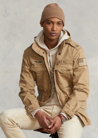 Khaki pánské bundy Ralph Lauren The Iconic Field