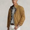 Khaki pánské bundy Ralph Lauren z olejové tkaniny