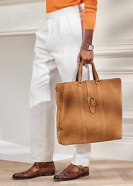Khaki pánské kabelky Ralph Lauren Welington Calf-Suede Tote Bag Khaki pánské kabelky Ralph Lauren Welington Calf-Suede Tote Bag