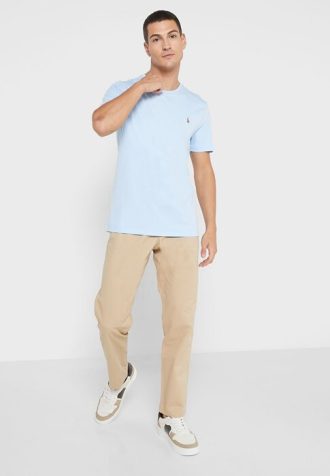 Khaki pánské kalhoty Ralph Lauren Essential Slim Fit Chinos
