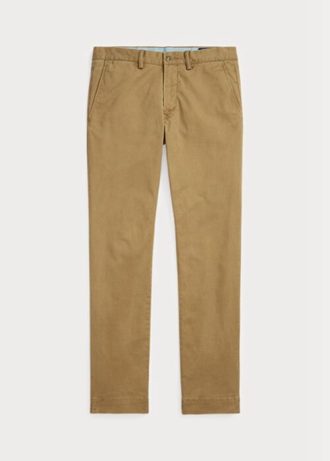 Khaki pánské kalhoty Ralph Lauren Stretch Slim Fit Chino