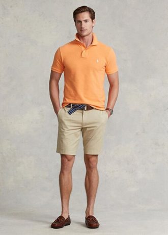 Khaki pánské šortky Ralph Lauren Stretch Slim Fit Chino