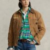 Khaki pánské polní bundy Ralph Lauren s vlněnou podšívkou