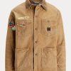 Khaki pánské polní bundy Ralph Lauren s vlněnou podšívkou