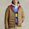 Khaki pánské sbalitelné vodoodpudivé bundy Ralph Lauren Khaki pánské sbalitelné vodoodpudivé bundy Ralph Lauren