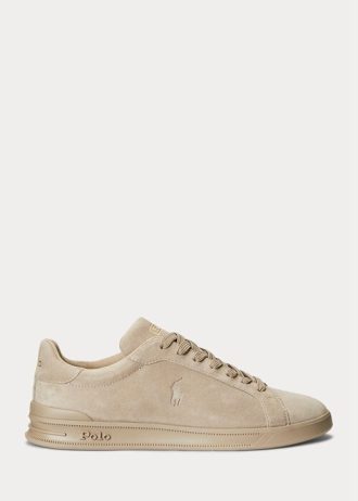Khaki pánské semišové tenisky Ralph Lauren Heritage Court II Khaki pánské semišové tenisky Ralph Lauren Heritage Court II