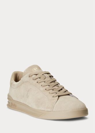 Khaki pánské semišové tenisky Ralph Lauren Heritage Court II Khaki pánské semišové tenisky Ralph Lauren Heritage Court II