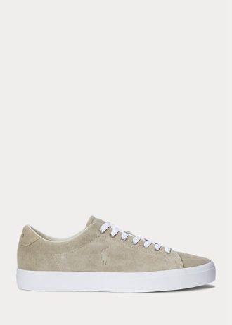 Khaki pánské semišové tenisky Ralph Lauren Longwood