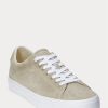 Khaki pánské semišové tenisky Ralph Lauren Longwood