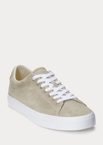 Khaki pánské semišové tenisky Ralph Lauren Longwood