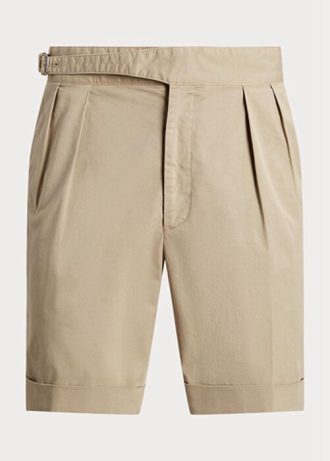 Khaki pánské strečové šortky Ralph Lauren Tailored Chino