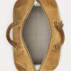 Khaki pánské tašky Ralph Lauren Welington Calf-Suede Duffle Bag