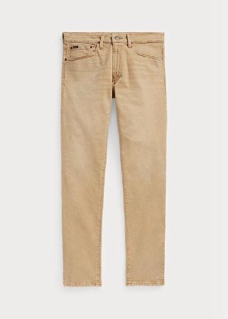 Khaki pánské tenké strečové džíny Ralph Lauren Sullivan