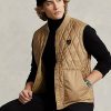 Khaki pánská vodoodpudivá prošívaná vesta Ralph Lauren