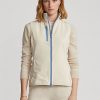 Krémová dámská celorozepínací vesta Ralph Lauren Terry bez rukávů