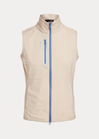 Krémová dámská celorozepínací vesta Ralph Lauren Terry bez rukávů