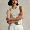 Krémové dámské kašmírové tanky Ralph Lauren