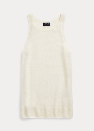 Krémové dámské kašmírové tanky Ralph Lauren