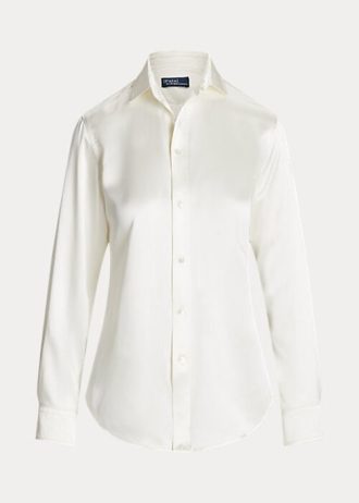 Krémové dámské košile Ralph Lauren Mulberry Silk Shir Krémové dámské košile Ralph Lauren Mulberry Silk Shir
