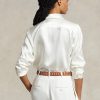 Krémové dámské košile Ralph Lauren Mulberry Silk Shir