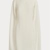 Krémové dámské koktejlové šaty Ralph Lauren Cape Georgette Krémové dámské koktejlové šaty Ralph Lauren Cape Georgette