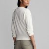 Krémové dámské mikiny Ralph Lauren Logo French Terry Crewneck Krémové dámské mikiny Ralph Lauren Logo French Terry Crewneck