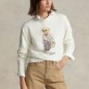 Krémové dámské mikiny Ralph Lauren Polo Bear Fleece Crewneck