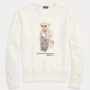 Krémové dámské mikiny Ralph Lauren Polo Bear Fleece Crewneck
