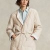 Krémové dámské oboustranné prošívané Ripstop bundy Ralph Lauren Krémové dámské oboustranné prošívané Ripstop bundy Ralph Lauren