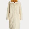Krémové dámské oversize oboustranné střihové kabáty Ralph Lauren Krémové dámské oversize oboustranné střihové kabáty Ralph Lauren