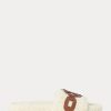 Krémové dámské ploché boty Ralph Lauren Dixie Leather-Trim Shearling