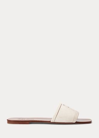 Krémové dámské sandály Ralph Lauren Andela Calf-Suede Krémové dámské sandály Ralph Lauren Andela Calf-Suede