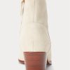 Krémové dámské semišové boty Ralph Lauren Lucille z teletiny Krémové dámské semišové boty Ralph Lauren Lucille z teletiny