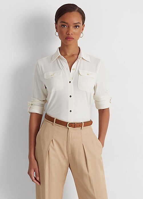 Krémové dámské strečové dresy Ralph Lauren Krémové dámské strečové dresy Ralph Lauren