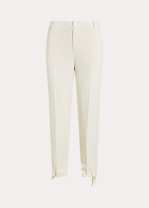 Krémové dámské Stretch Cady zúžené kalhoty Ralph Lauren Krémové dámské Stretch Cady zúžené kalhoty Ralph Lauren