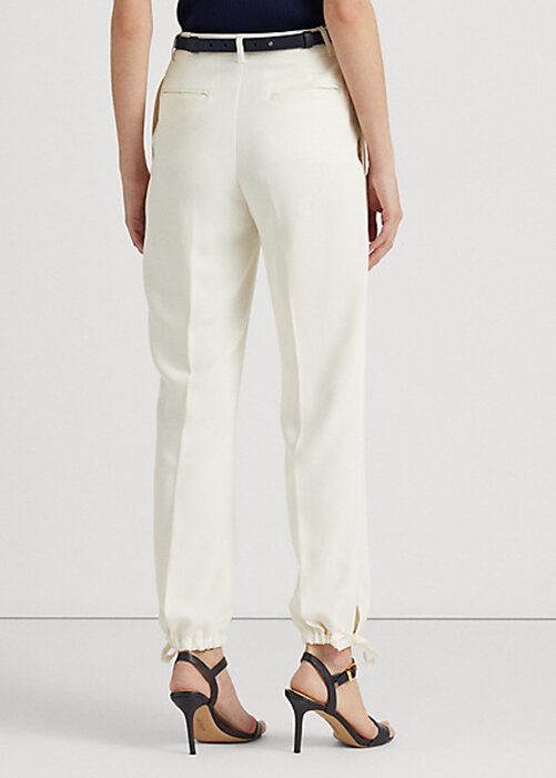 Krémové dámské Stretch Cady zúžené kalhoty Ralph Lauren Krémové dámské Stretch Cady zúžené kalhoty Ralph Lauren