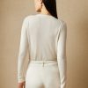 Krémové dámské svetry Ralph Lauren Cashmere Crewneck