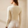 Krémové dámské svetry Ralph Lauren Cashmere Crewneck