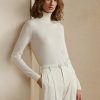 Krémové dámské svetry Ralph Lauren Cashmere Rolák