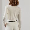 Krémové dámské svetry Ralph Lauren Merino Wool Crewneck