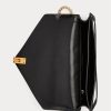 Krémové/černé dámské semišové obálkové crossbody kabelky Ralph Lauren Polo ID